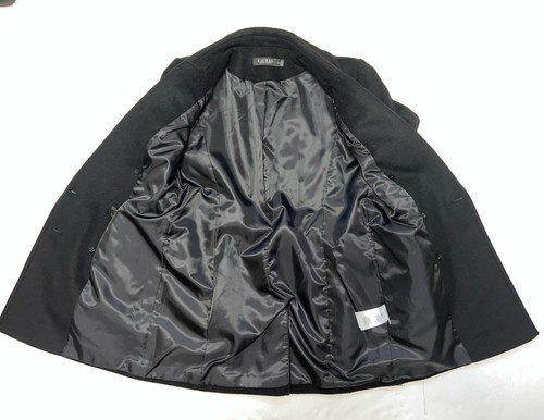 Ralph Lauren Black Label Womens Black Wool Pea Coat Double Breasted Size 2 - Foto 6 di 13