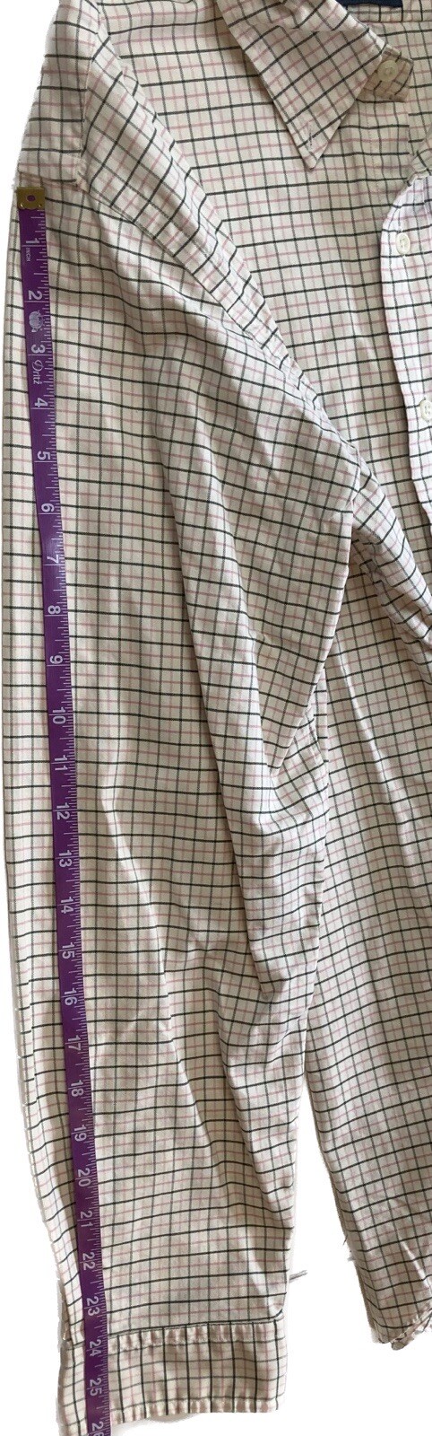 Ralph Lauren Polo Button Down Plaid XL Dress Shirt Rugby Horse Hole See Photos thumbnail 8