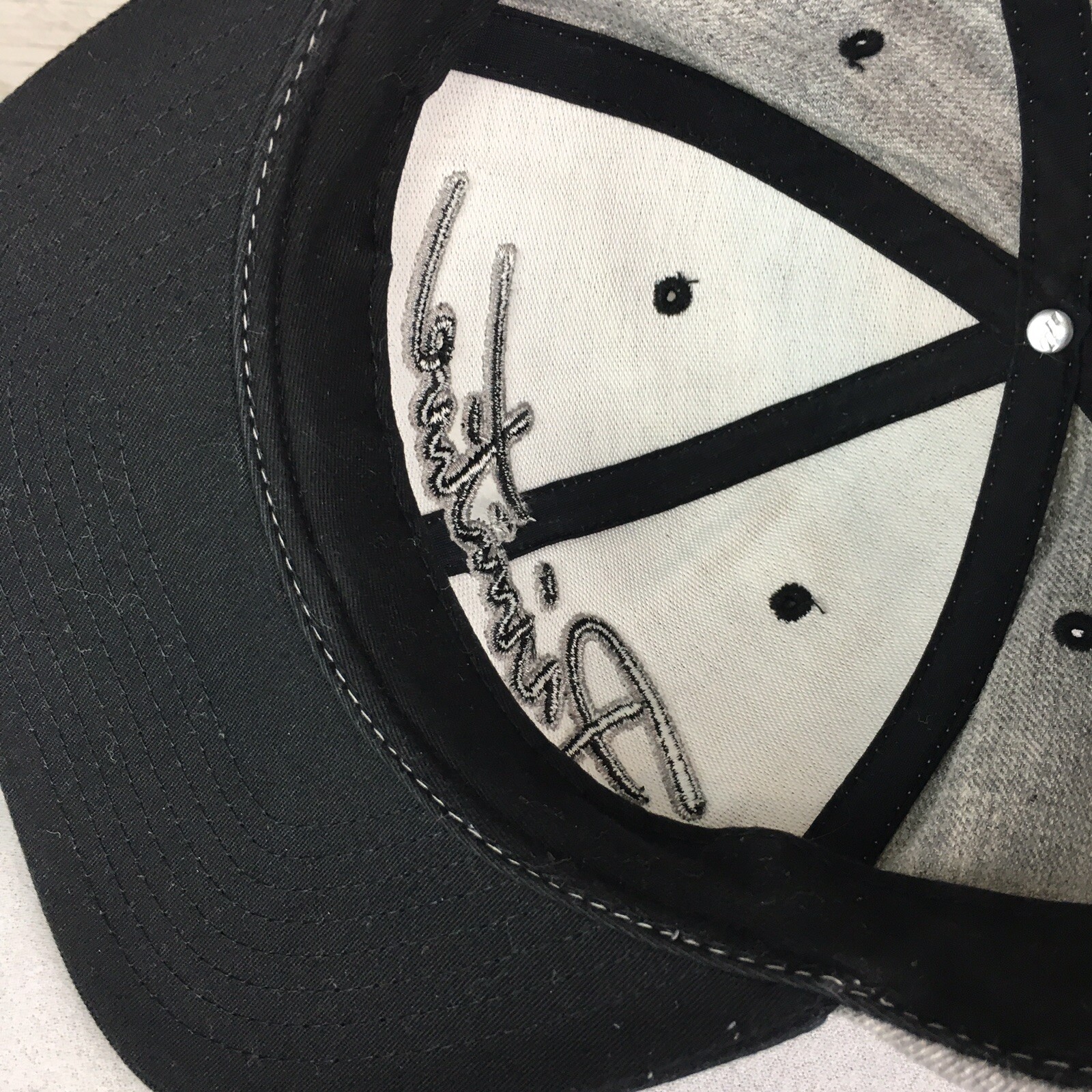 Primitive Nuevo Script Baseball Cap Gray Headwear… - image 8