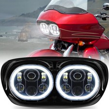 5.75  Dual LED Projector Headlight With Hi/lo Beam DRL For Road Glide 1998-2013