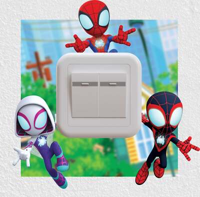Spidey And His Amazing Friends Lightswitch Surround Wall Decal Sticker Art Decor
