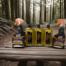 DEER HUNTING Dead Down Wind Black Odor Eliminating Field Spray & Scent Thief Lot