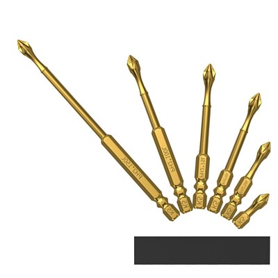 6PCS PH2 Magnetic Batch Head Cross Screwdriver  for IMPACT Drill Bit Screw