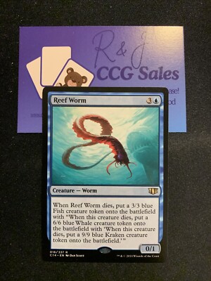 MTG - Reef Worm - Commander 2014 - Near Mint, English Magic