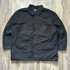 Vintage Polo Ralph Lauren Black Overcoat Size XL
