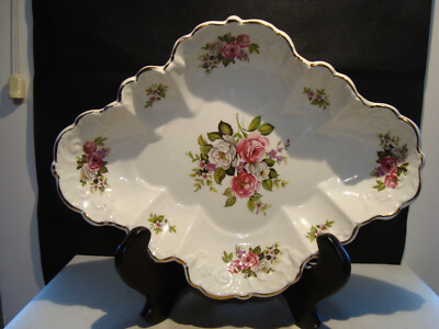 Old Foley James Kent England HARMONY ROSE Bowl 10-1/2'' x 8''