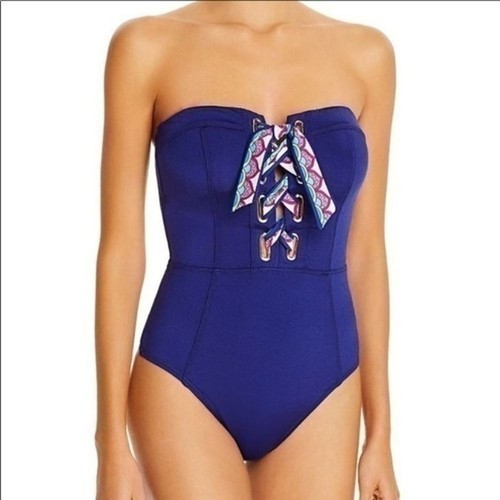 TRINA TURK US 14 PARADISE PLUME BANDEAU NWT - Picture 8 of 9