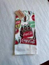 NOS Vintage Nostalgia Pantry / dish towel - Coca-Cola cotton. 26x16