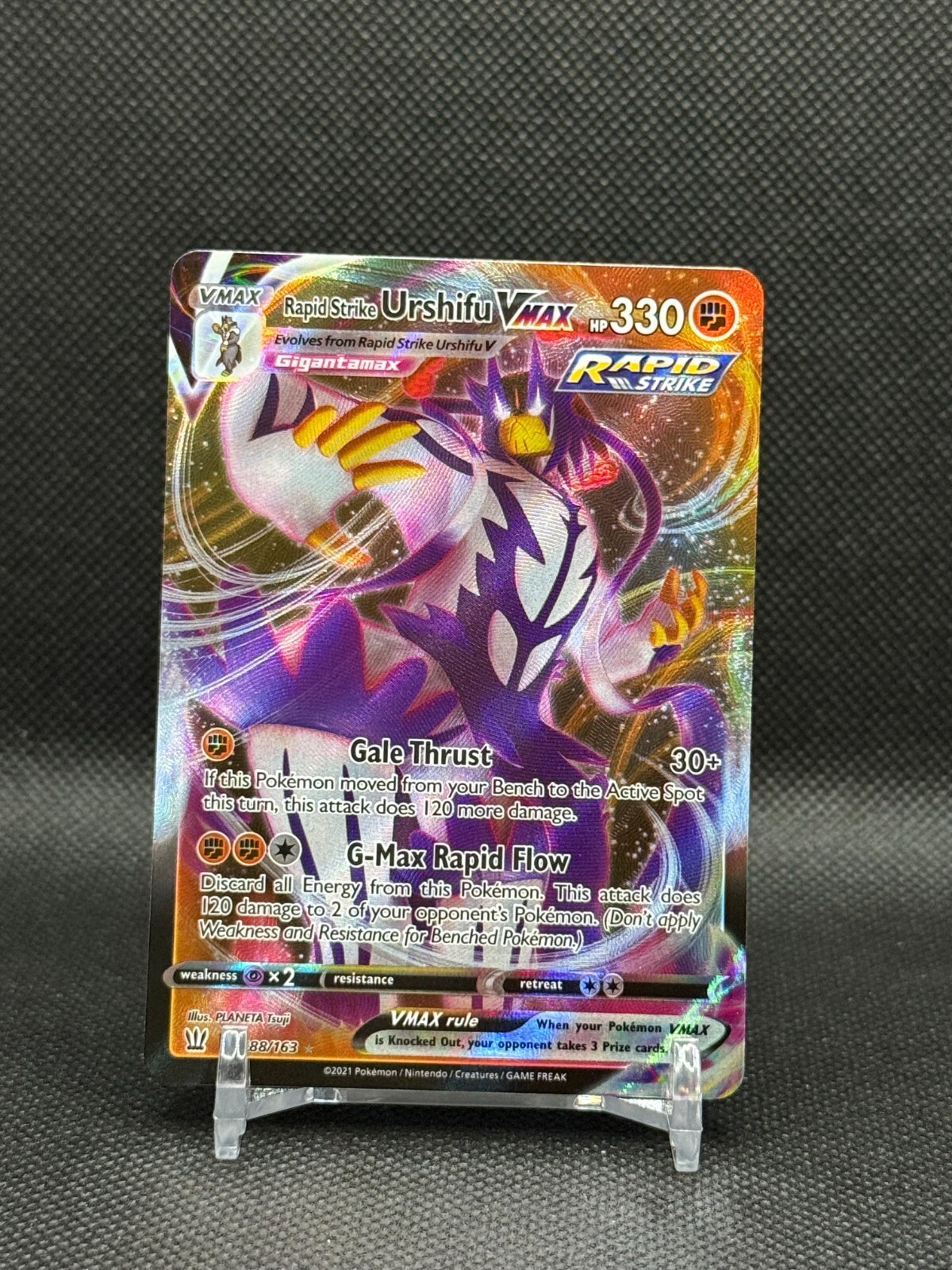 Pokemon 2021 Rapid Strike Urshifu VMAX 088/163 Ultra Rare Battle Styles NM