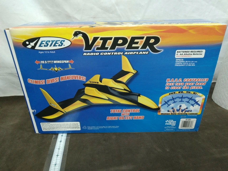 Estes 4181 Viper Radio Control Airplane motion auto sensing control - Image 4 of 4