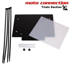 APICO FRONT NUMBER PLATE PLASTIC WITH WINDOW BLACK for TRIALS BIKE GAS GAS BETA