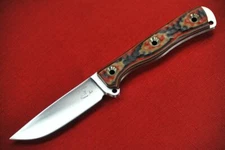 Busse Custom Anniversary Mean Street .17" Hollow Ground Textured Red Tequila G10