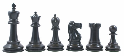 Reproduction 1930-40 Circa Staunton 4" Antiqued & Ebonised Boxwood Chess Set - Picture 3 of 9