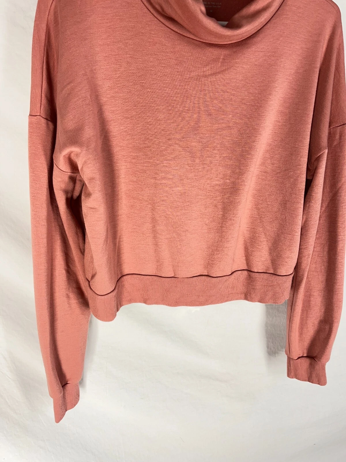 beyond-yoga all time cropped turtleneck modal sweatshirt