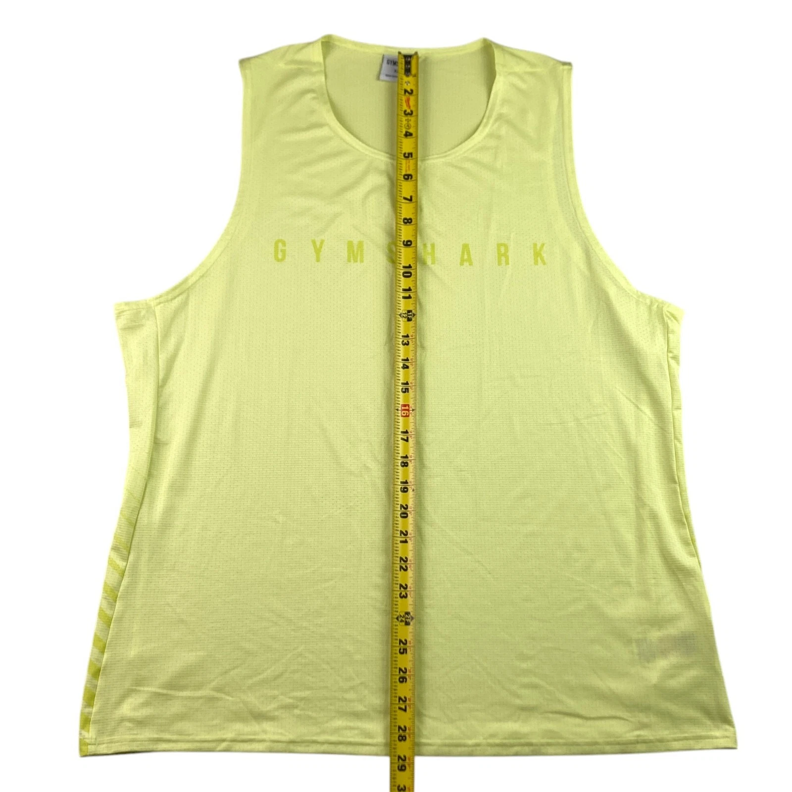 gymshark spellout logo t-shirt neon tank-top
