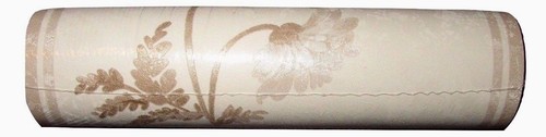 Wallpaper Border by Sunworthy 7"x15' Taupe Tan Brown Ivory Floral on Cream - Picture 7 of 7