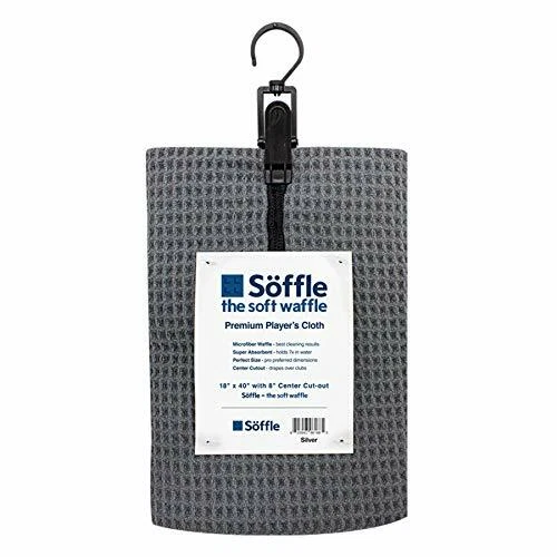 Soffle Waffle Players Golf Towel | Caddy Size 18” x 40” with Center Cut | Mic... - Image 2 of 4