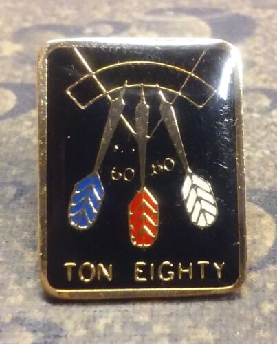 Darts player Ton Eighty perfect 180 score pin badge