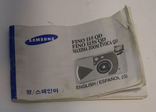 Samsung Fino 115 QD 115qd Fino 115S QD 115s QD User Instructions - 第 1/2 張圖片