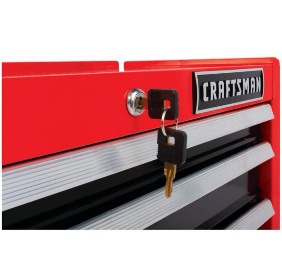 Craftsman 26" em 3 gavetas aço resistente caixa de ferramentas média armário de armazenamento - Imagem 4 de 4