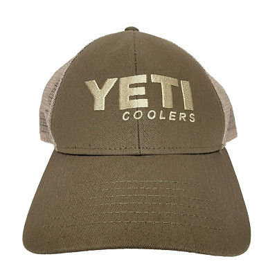 YETI Coolers Trucker Olive Snapback Mesh Adjustable Hat Cap Built For The Wild