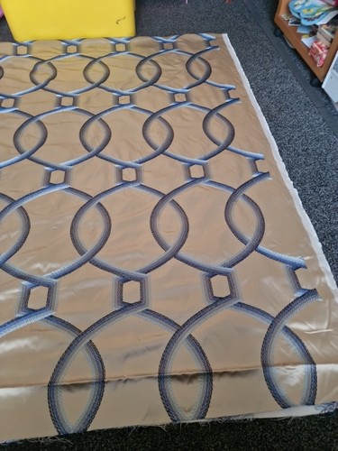 TELA ZAFIRO "ATHENA" Tela para Muebles Bordada por ILIV 300cm X 136cm - Imagen 6 de 8