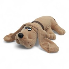 Vintage Pound Puppies Plush Tan Dog With Brown Collar 18" Long Soft Toy For Kids