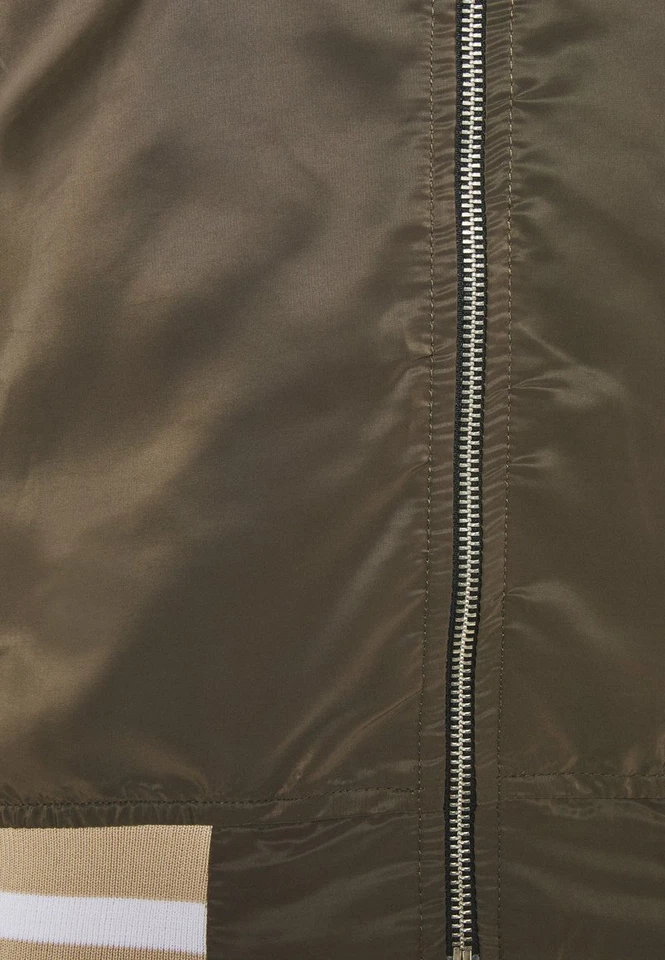 NWT - D/STRUCT Men's 'SIDE TAPE' Khaki Green BOMBER JACKET - L - Image 2 of 4