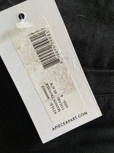 Apiece Apart Manon Trouser Pleated Wide Leg Black Linen Blend Pants Size 4 NWT - Picture 11 of 11