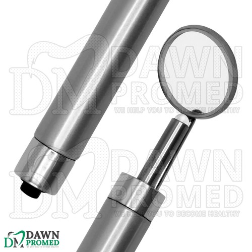 10 Pcs Dental Mouth Mirror #4 & #5 W/Led Light All Color Handles Oral Exam Set - Picture 14 of 16
