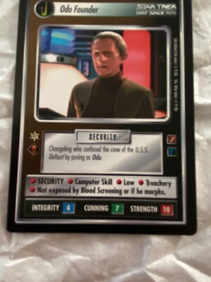 Star Trek CCG 1E Blaze of Glory ODO FOUNDER Rare Card NEVER PLAYED