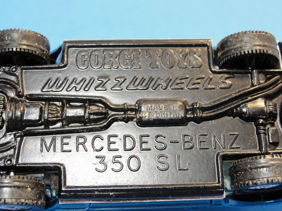 Vintage Corgi Toys No. 393 Blue Mercedes Benz 350SL