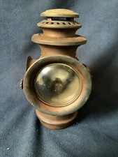 Antique C.m. Hall Co. Brass T Lamp Headlight Lamp Model 022 Lantern