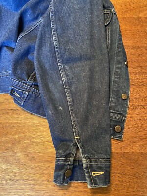 Vintage Lee Riders 101-J Dark Wash Jean Jacket 42 REG Union Tag