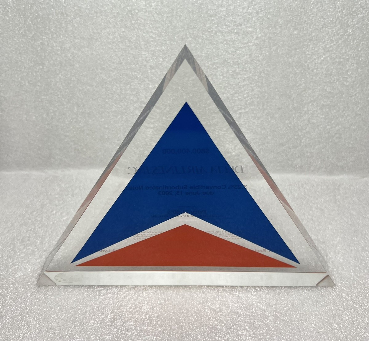 Delta Airlines, Goldman Sachs, Merrill Lynch Lucite Deal Toy