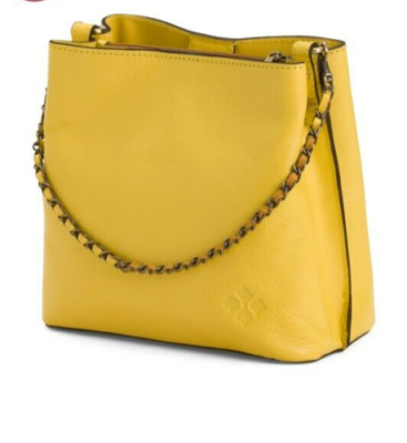 Patricia Nash Ledra Bucket Crossbody Bag; NWT and Dust Bag Lemon