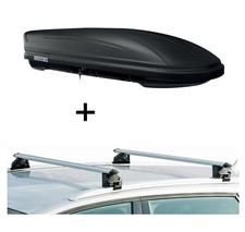 Dachbox MAA400L matt + Relingträger CRV107A für für Renault Kadjar 5 Türer ab 15