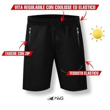 Pantaloncini Uomo Taglie Forti - Corti Sportivi In Cotone Per Running, Nuoto E Palestra | Comodi E Elastici - Foto 8