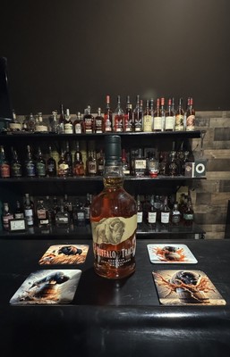 Buffalo Trace Inspired Coasters, Set Of 4, Handmade