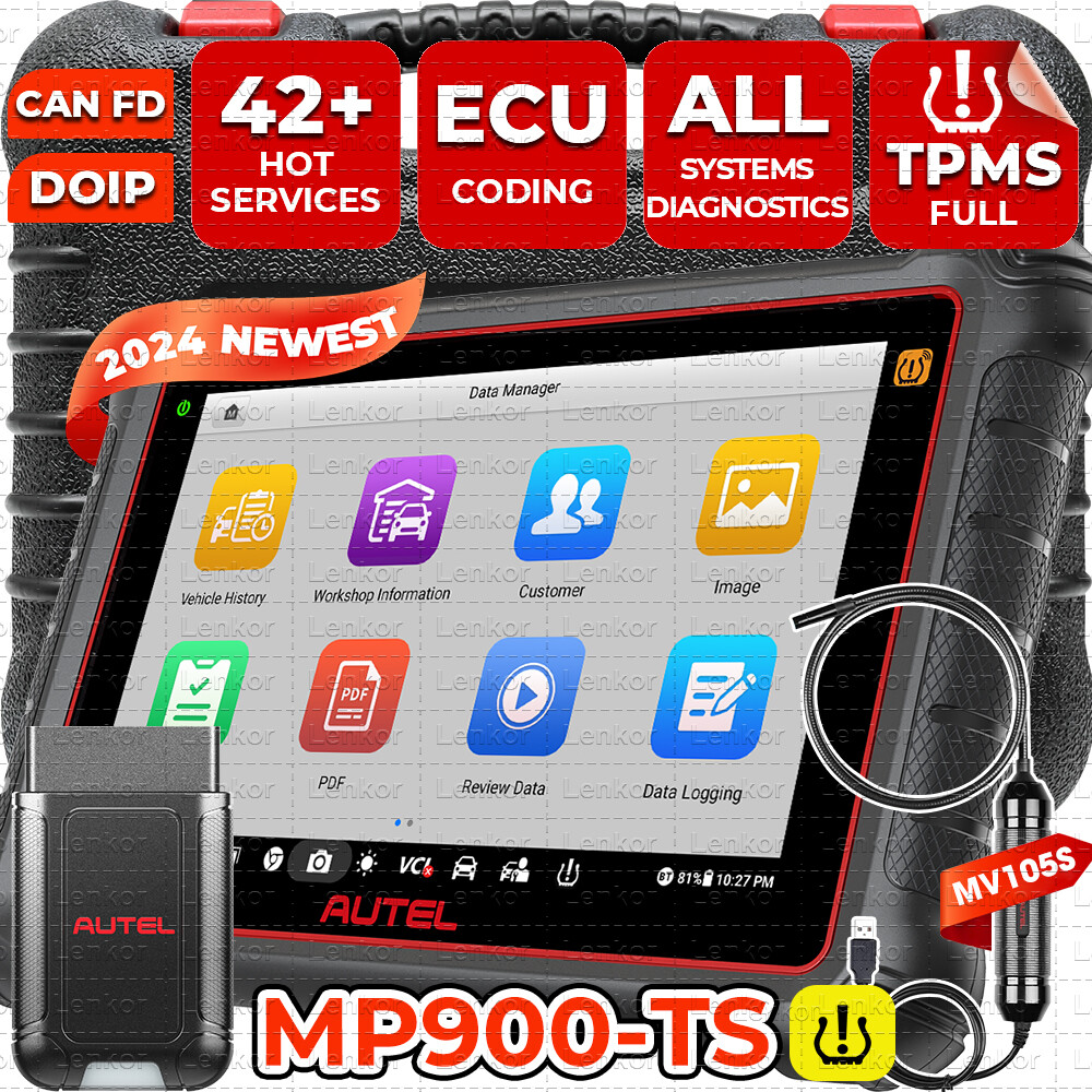 Autel MaxiPRO MP900TS Scanner - 2025 Diagnostic Tool With TPMS, ECU Coding & 40+ Service Functions