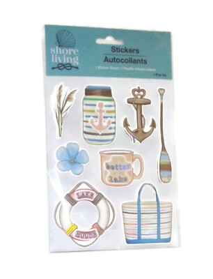 LAKE HOUSE Anchor Oar Beach Bag - Crafter's Square 3D Scrapbook Sticker SALE