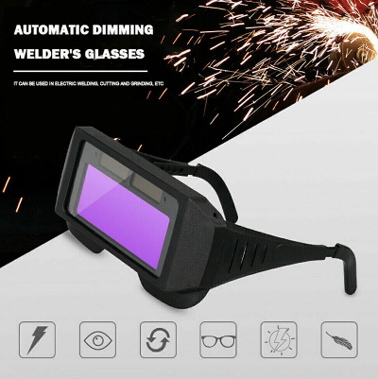 Welding Glasses Auto Darkening  Goggles Mask Safety Automatic Dimming Welder Arc