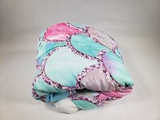 Mermaid Scale Comforter Colorful Rainbow COMFORTER ONLY 74x86 in PRE-OWNED