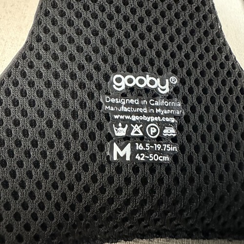 Gooby Trailblazer Dog Harness Shock Absorbing Black Mesh Sz Medium M New NWT - Picture 7 of 11