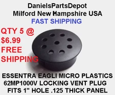 x5 1" VENT HOLE PLUG ESSENTRA 62MP1000V LOCKING NYLON PLASTIC HEYCO STYLE CAP