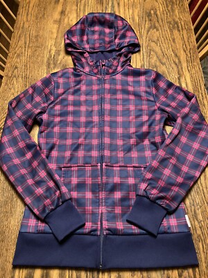 BURTON DRYRIDE Womens Full Zip Hoodie Sweatshirt Small Plaid