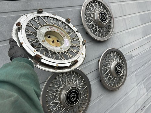 1983-88 Mercury Cougar used Spoke Set 4 Oem Hubcaps 14” Flaws Rwd Aftermarket - Picture 11 of 11