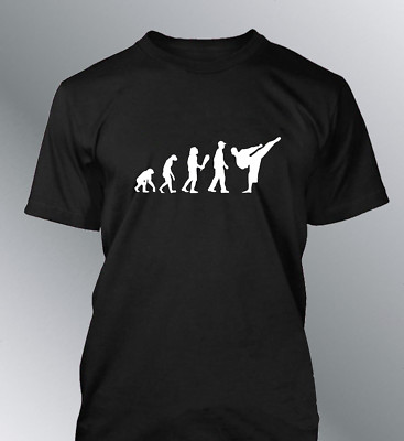 Custom Herren T-Shirt Evolution Karate M L XL Humor Human Karate
