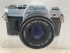 Canon AE-1 Program 35mm SLR Film Camera with 50mm Lens Japan VGUC - AS FOUND