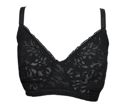 DAMEN BH UNLUNED BRALETTE QF6937E SCHWARZ SPITZE CALVIN KLEIN Gr. 3XL NEU